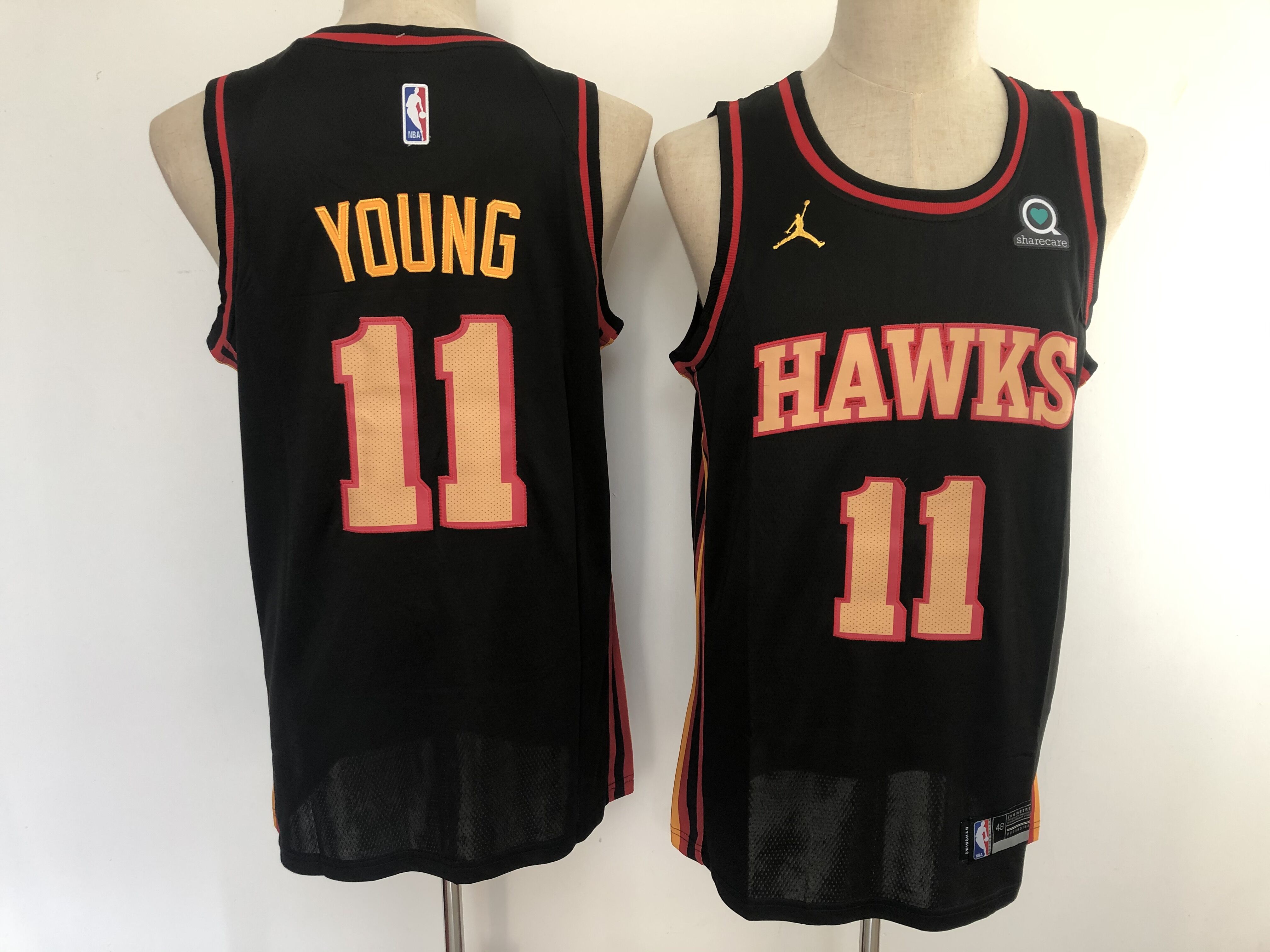 Men Atlanta Hawks #11 Young black New Nike NBA Jerseys->customized soccer jersey->Custom Jersey